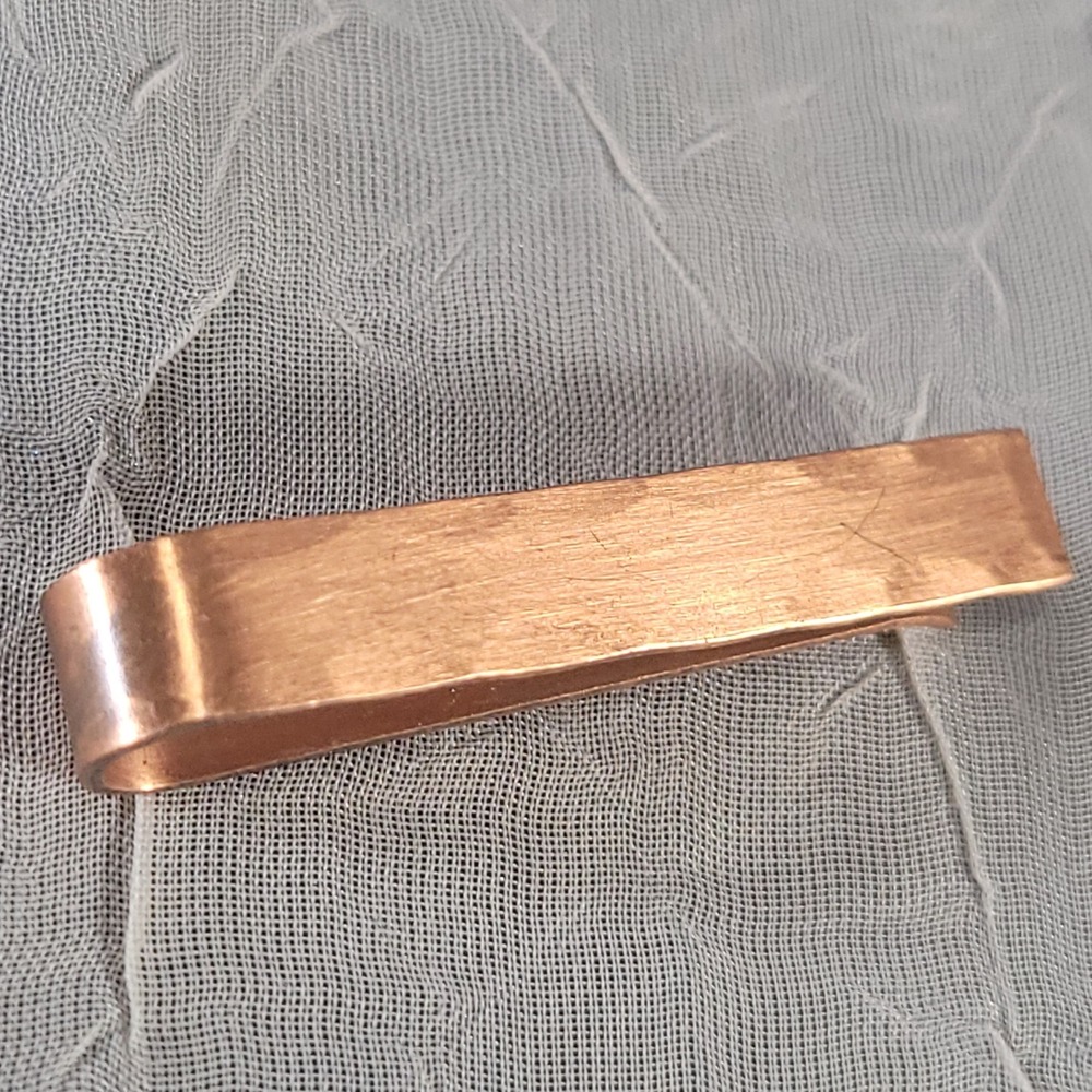 Vintage Francisco Rebajes Copper Tie Clip Mid Century Modern Handcrafted Jewlery
